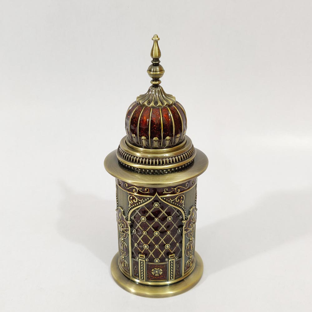 Arabian Style Minar Design Metal Body Mina Work Chino Color Toothpick Holder Cynor