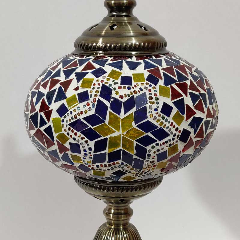 Tl63 3 Multi Color Glass Design Mosaic Turkish Table Lamp Cynor