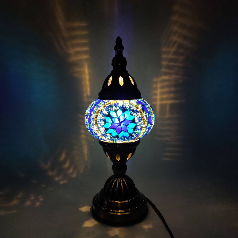 Tl102 Multi Color Glass Design Mosaic Turkish Table Lamp Cynor